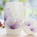 tazas lindas de porcelana china con tapa